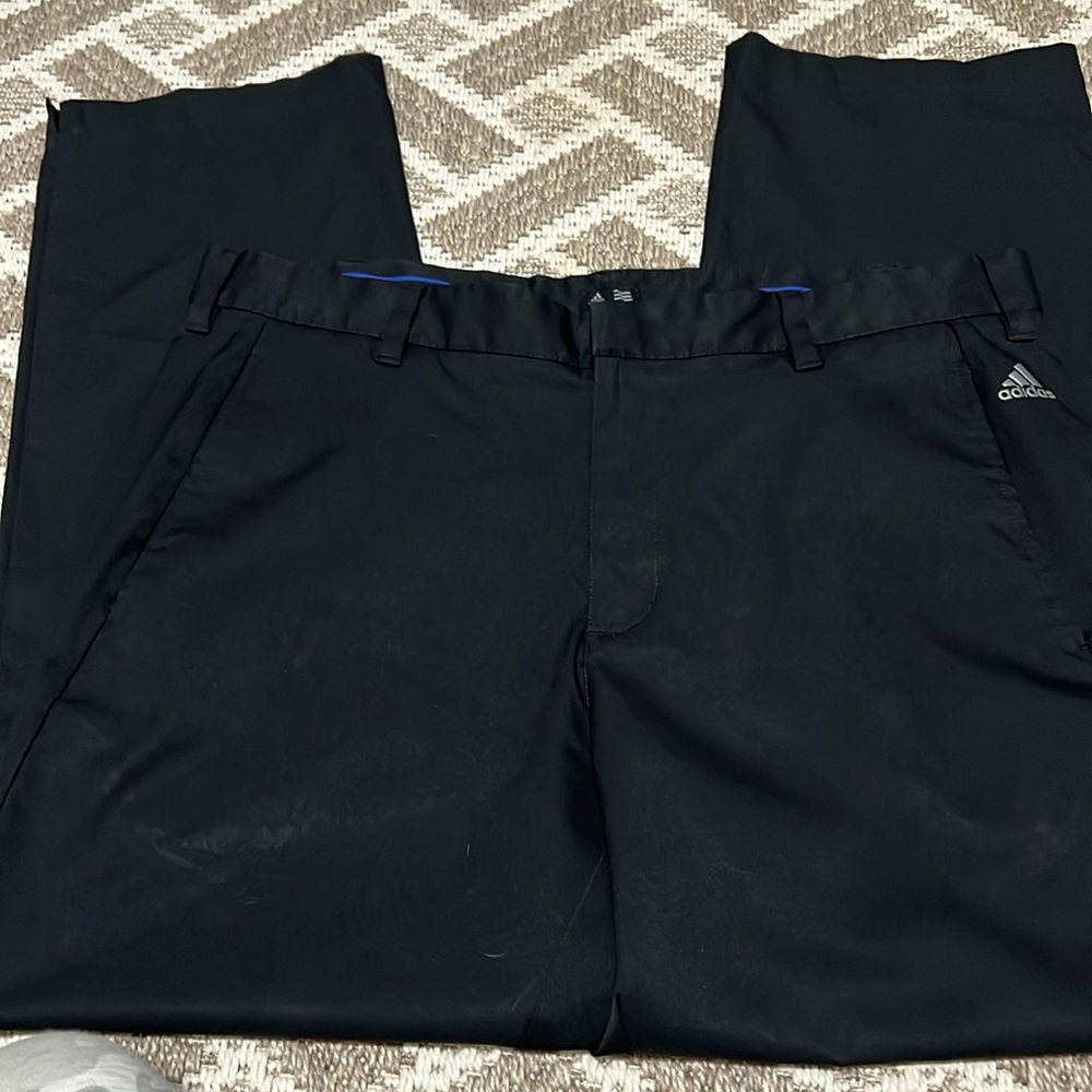 Adidas men’s 36x30 Black Polyester Golf pants